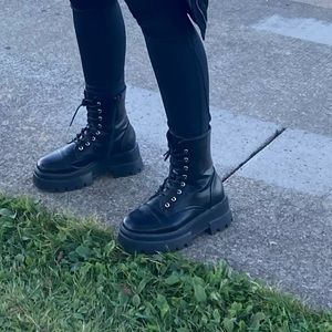 platform combat boots